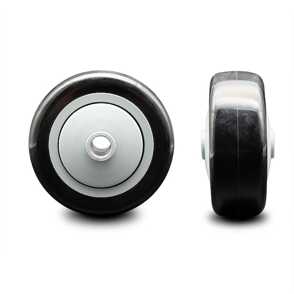 SCC - 3" Black Poly on Polyolefin Wheel Only - 3/8" Bore - 300 lbs Capacity